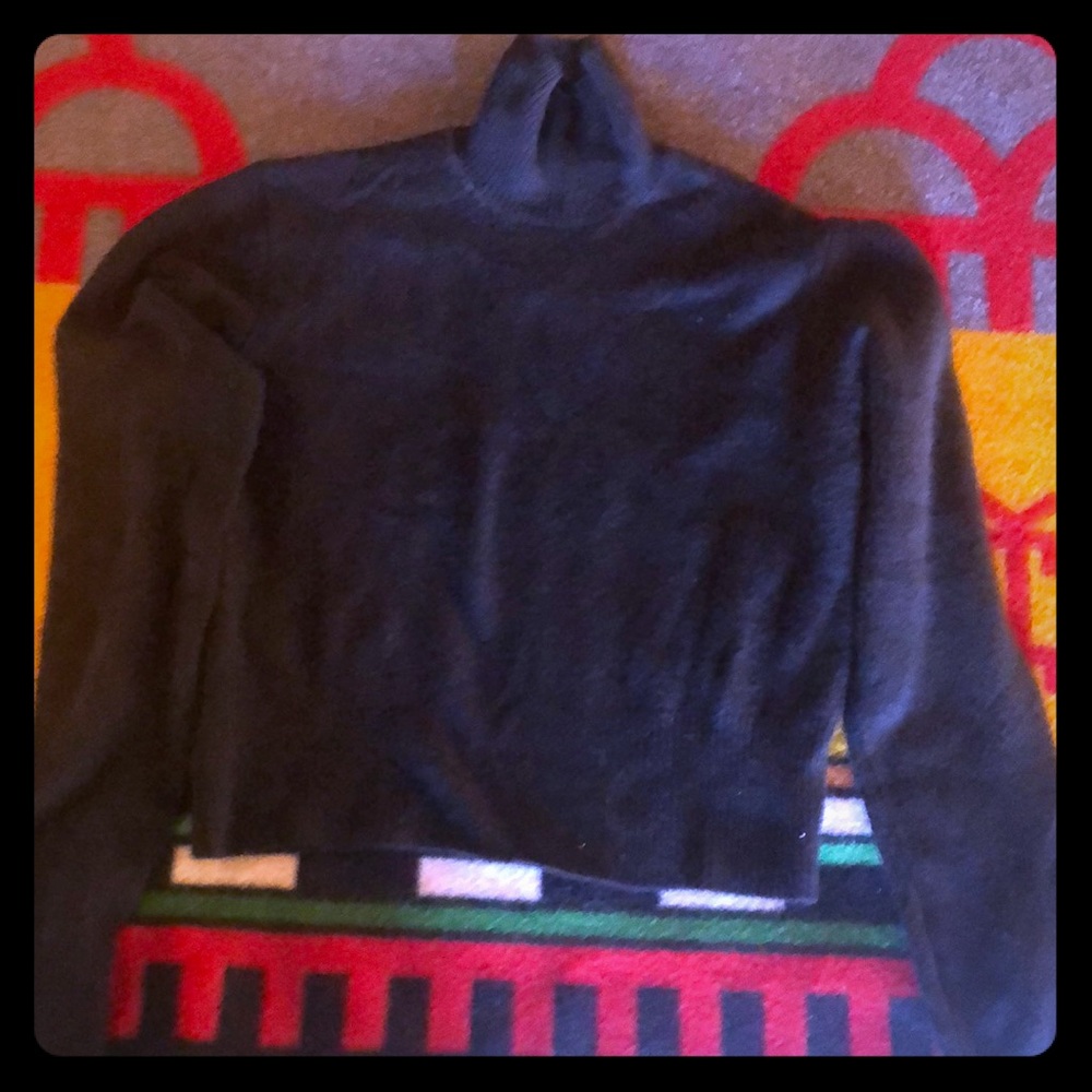 Crop turtleneck sweater